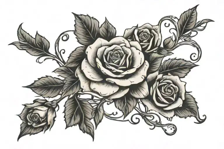 Infinity Rose Vines Intertwining