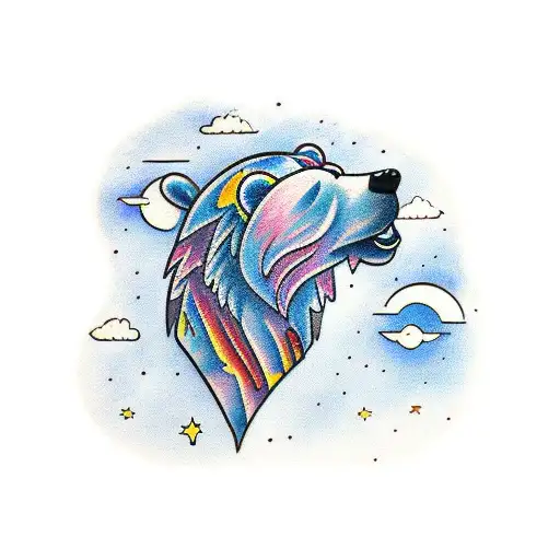 Bear Night Sky