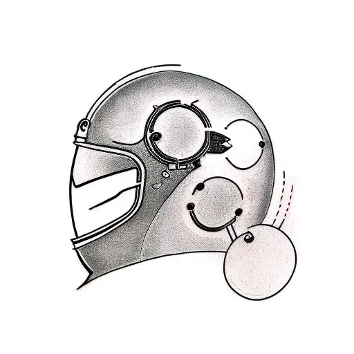 Side Profile Full Face Black Motorcycle Helmet