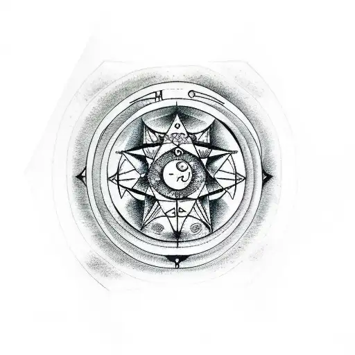 Astrology With Alchemy Symbols And Zodiac Symbols Of Planets In Sacred Geometry