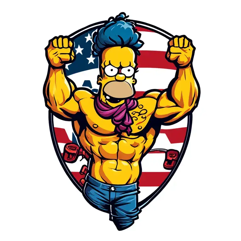 Muscle Simpsons Training Biceps