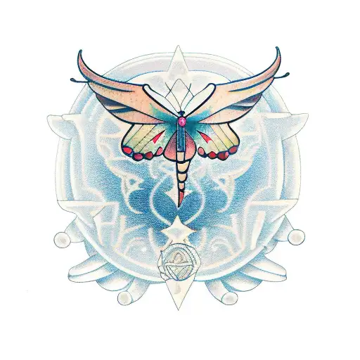 Virgo Zodiac Sign As The Body On A Butterfly
