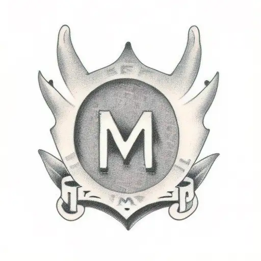 Mm Initials Ring Finger