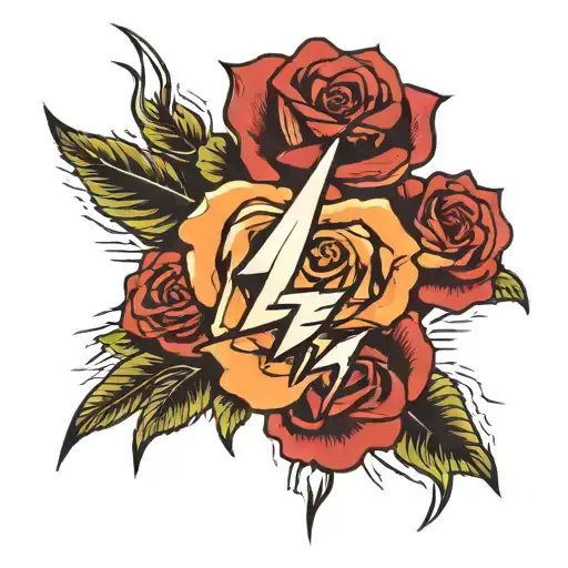 Lightning Bolt And A Rose