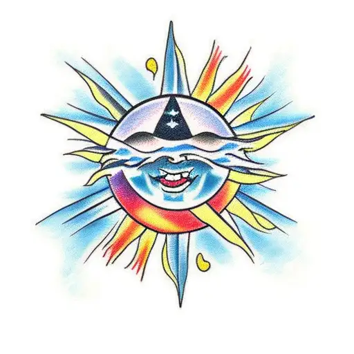 Paradise Beach Rainbow Sun