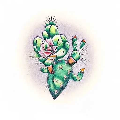 Cactus Smoking A Cigarette