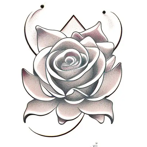 Roses And Lotus Flowers And Dog Paws