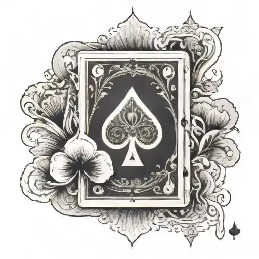 An Ace Of Spades Playing Card That Is Dripping Blood And Ithe Card Is On Fire