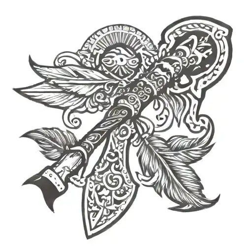 Feather Tomahawk Axe