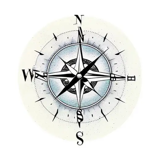 Compass Lion With Clock