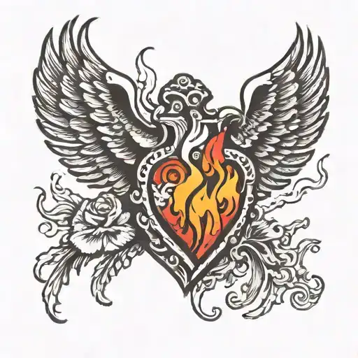 Chest With Fire Instead Of A Heart