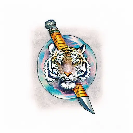 Sword With A Tiger's Eye On The End