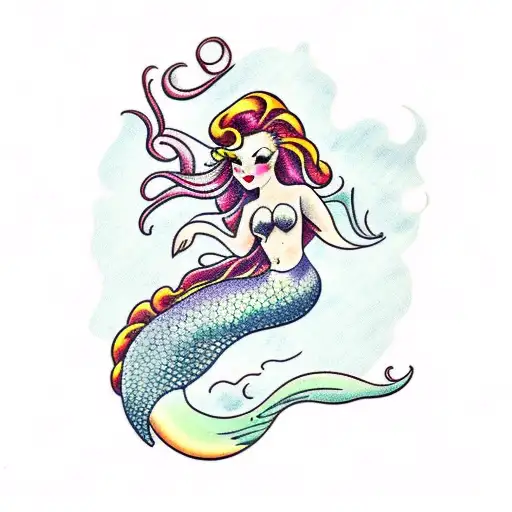 Mermaid With Waves