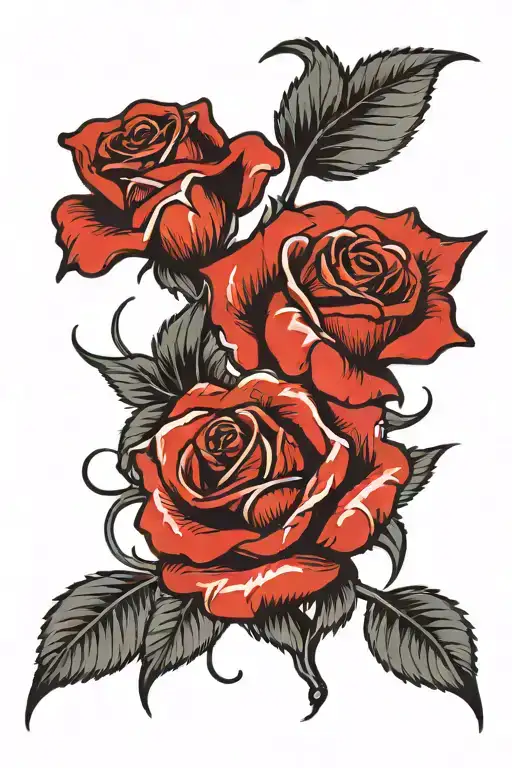 Black And Red Roses Bleeding Rose