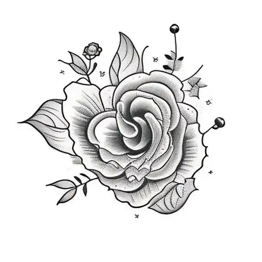 Red And Black Flower