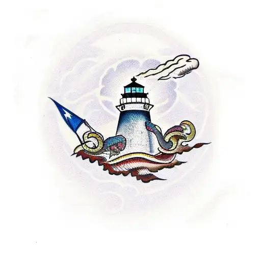 Lighthouse With Giant Crab