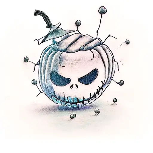 Jack Skellington And Zero Handing A Pumpkin To Charlie Brown And Zero