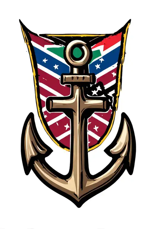 The Top Part Is The 2Sai Infantry Battlion Logo From South Africa The Bottom Is And Anchor