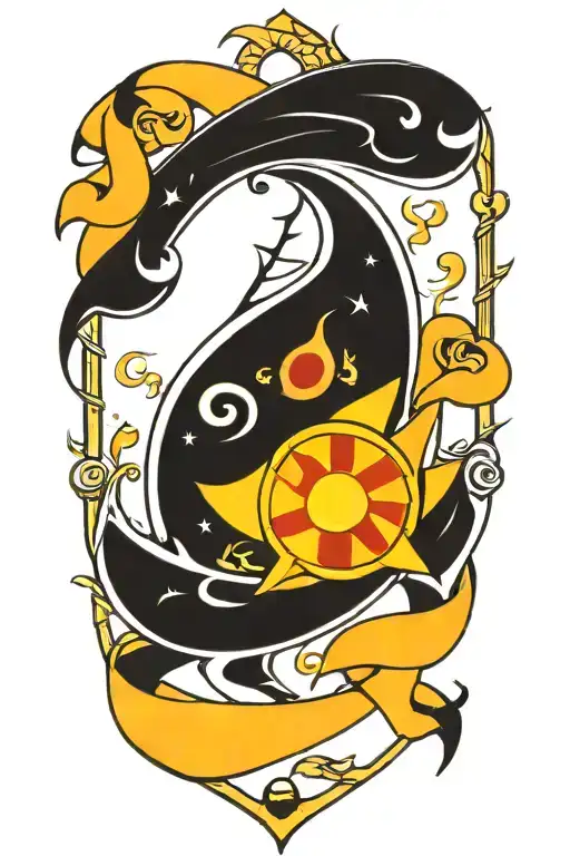 Wisdom And Light Symbol Intertwined Along With Zelda Wind Waker