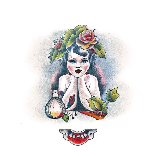 Girl Sitting Under Rotting Fig Tree