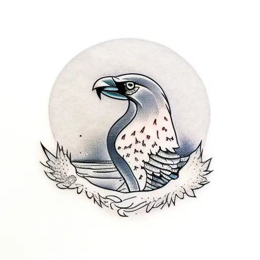 Nordic Crow With Mountains