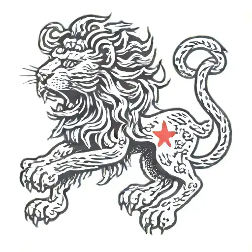 Dutch Lion Depicting Dutch Ww2 Resistance Newspaper Called 'De Waarheid'