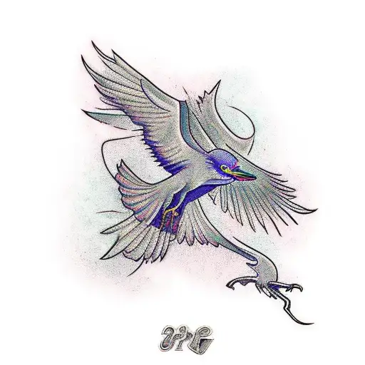 Project Phoenix '23 As Title With A Heron As Spirit Bird