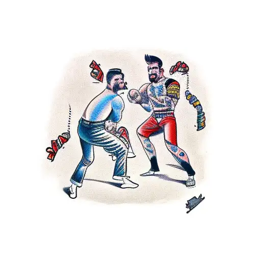 2 Guys Fighting And One Guy Separated Them