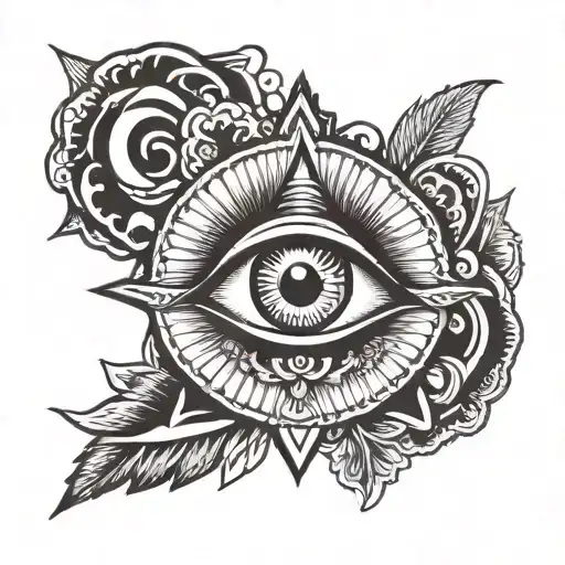 Black Heart With Third Eye