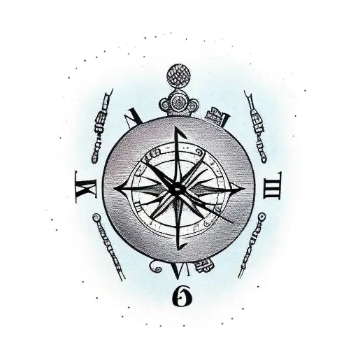 Clock And Compass Full Arm