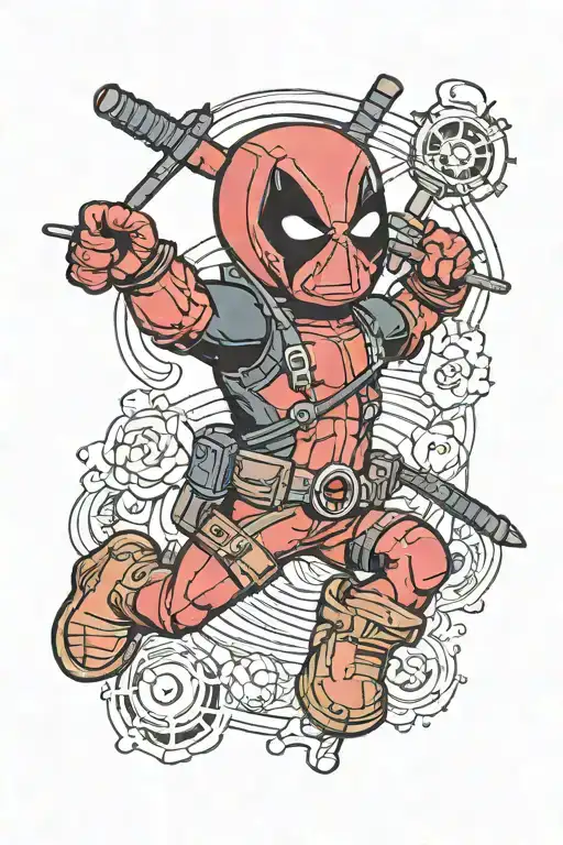 Stich As Deadpool Full Color