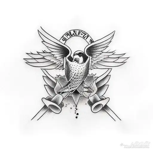 American Traditional Flash Black And White Bold Outline Of A Swallow Sailor Jerry Rd Hardy Style