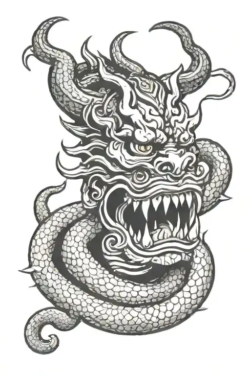 Oni With A Snake
