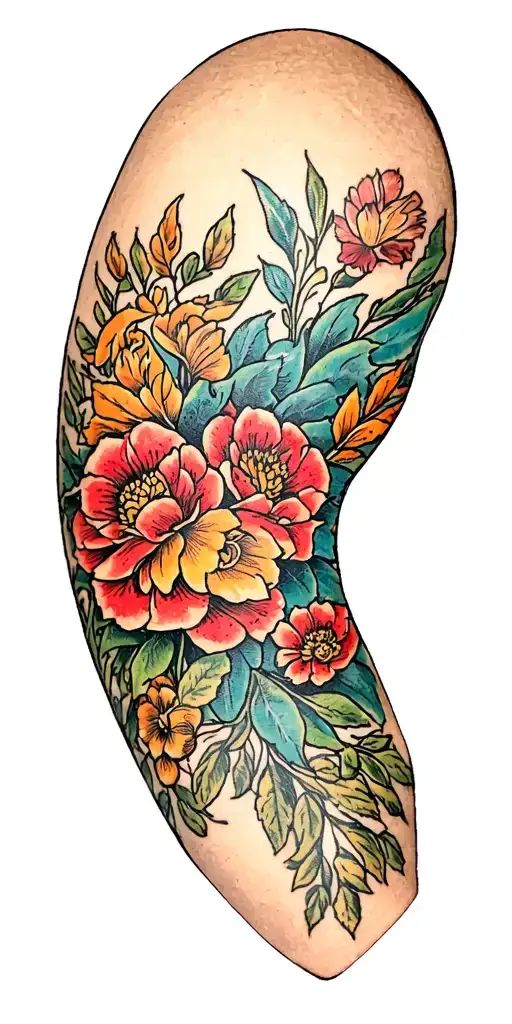 Dense Sleeve Old Chule From The Shoulder To The Brush