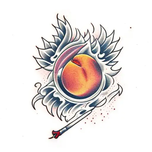 Peach On Fire