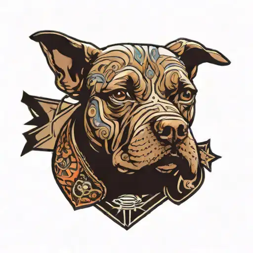 Starwars Dog Pitbull Pyrenees Laying