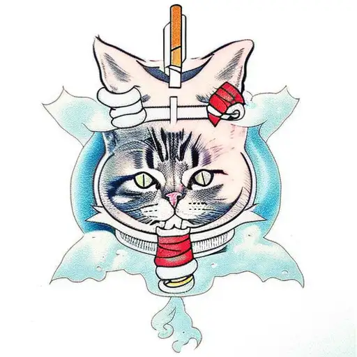 Cat Smoking And Sluts