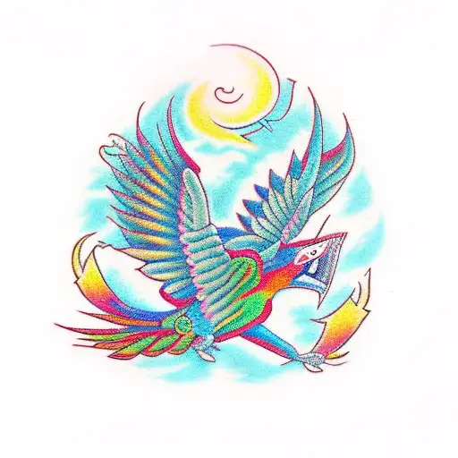 Quetzal In Aztec Style