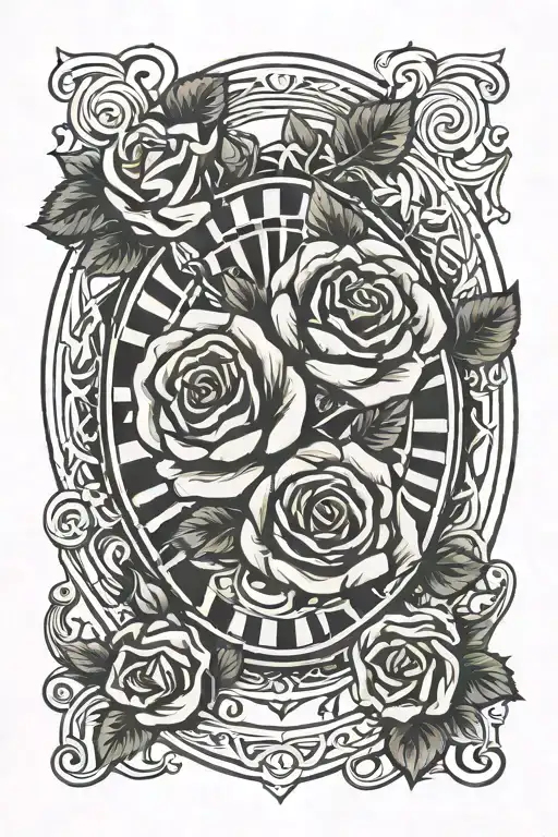 Roses Dart Board Intertwined