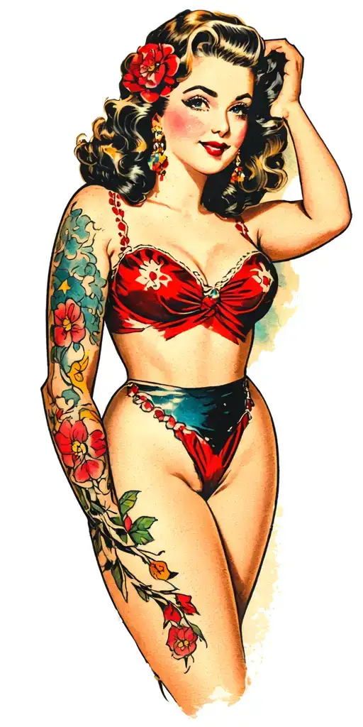 1950 Pin Up Sleeve