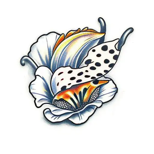 Ladybug With Day Lily