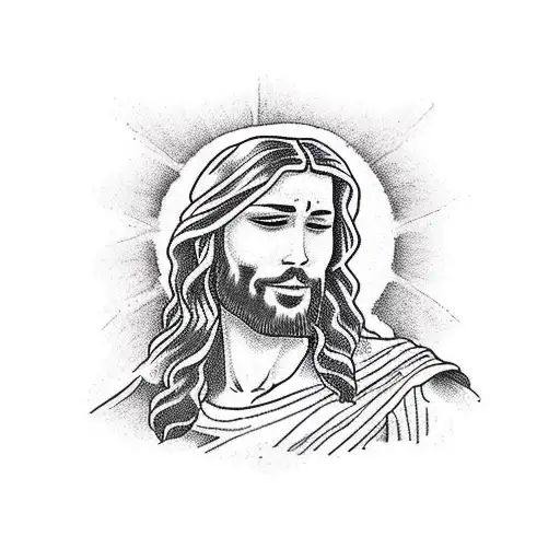 An Intricate Design Of Jesus Carrying The Cross