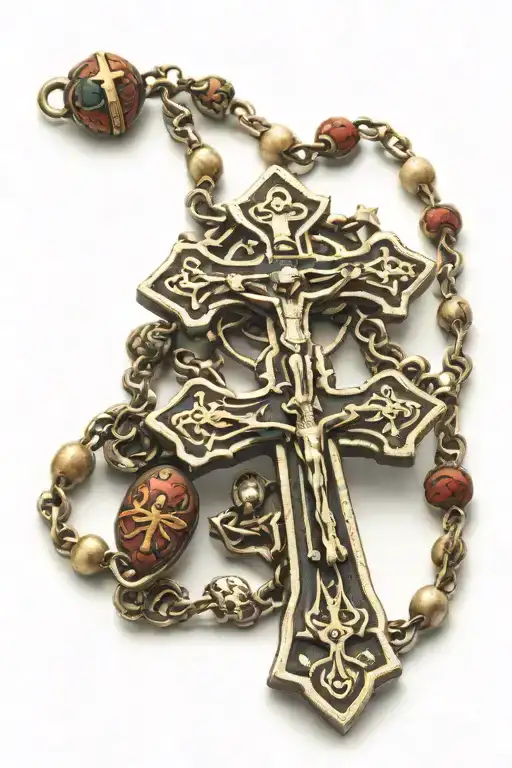 Catholic Rosary With Crucifix
