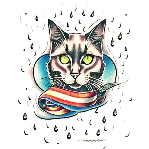 Black Cat In The Rain Western