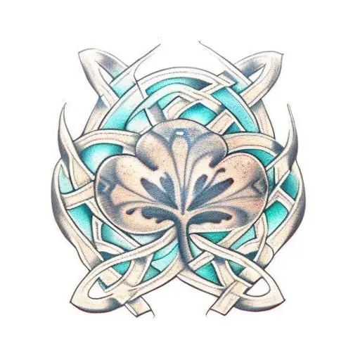 Shamrock With Celtic Artwork