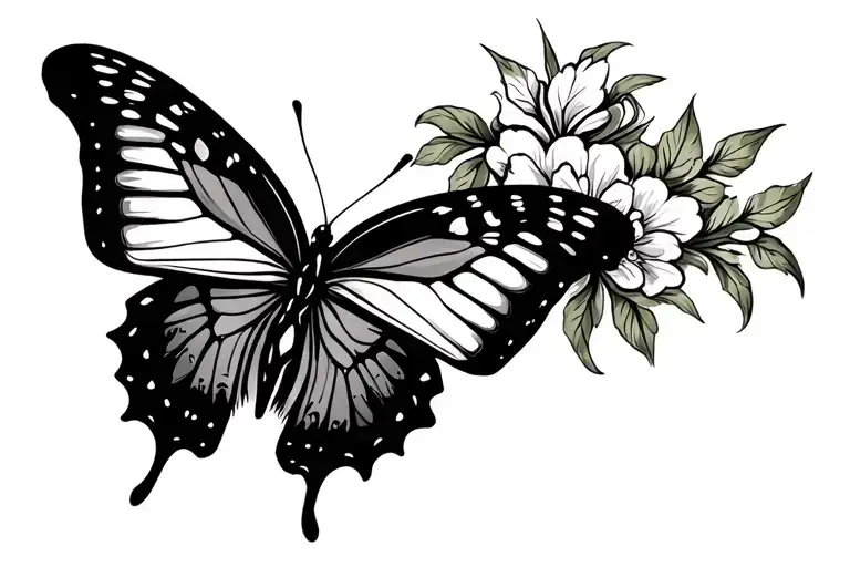 Butterfly Half Wing Left One