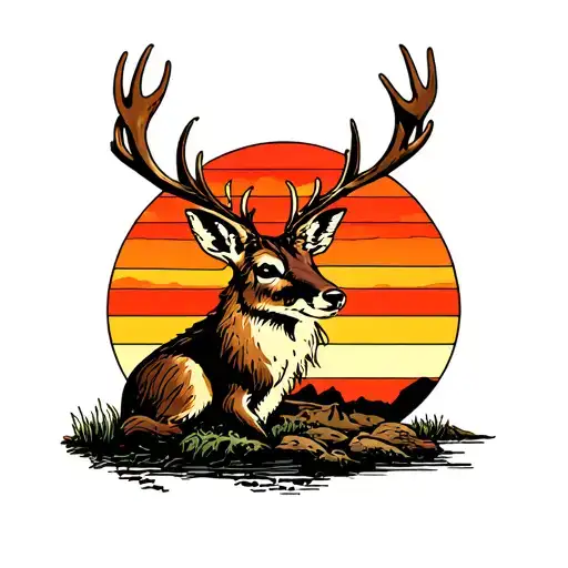 Sunset With A Jackalope