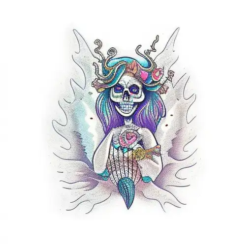 La Sirena Mermaid Skeleton