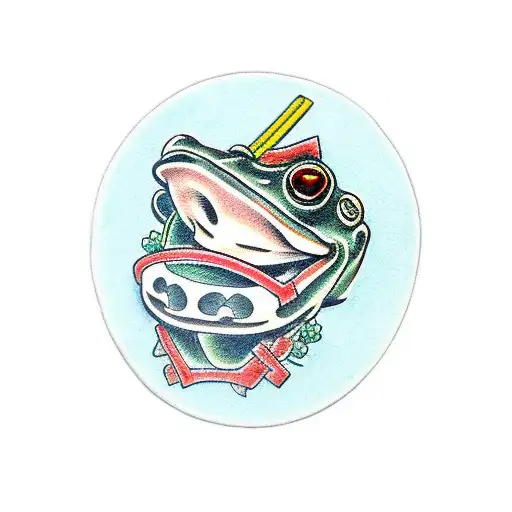 Frog With Tengu Mask