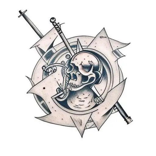 Combine Symbols Of Workout And Metal Music In A Creative Tattoo Design